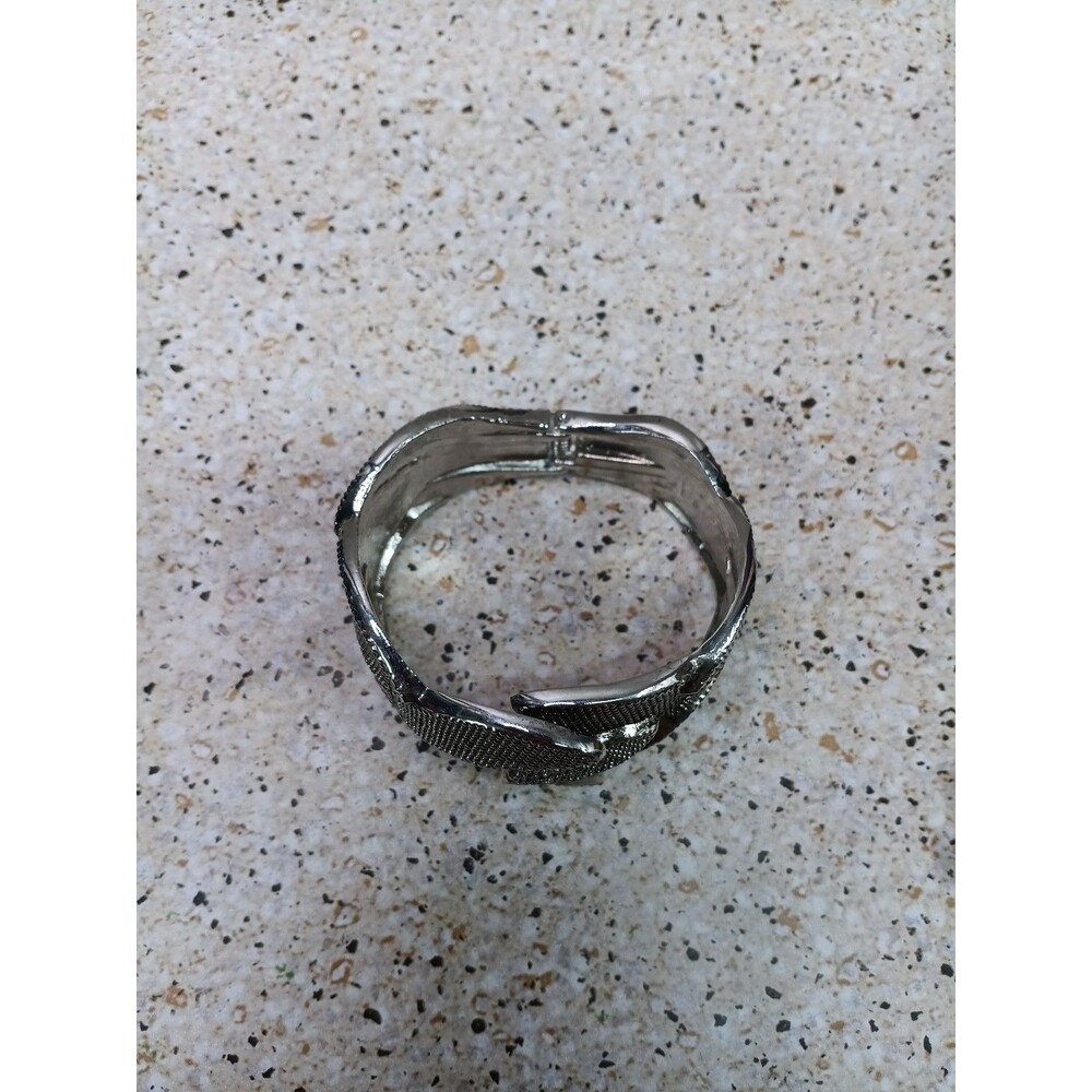 Women's Silver Hinged Cuff Bracelet - image 6